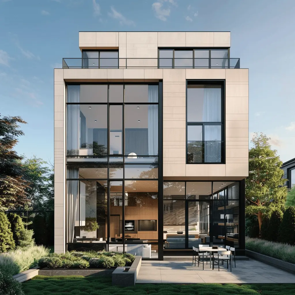 Duplex contemporain face au lagon