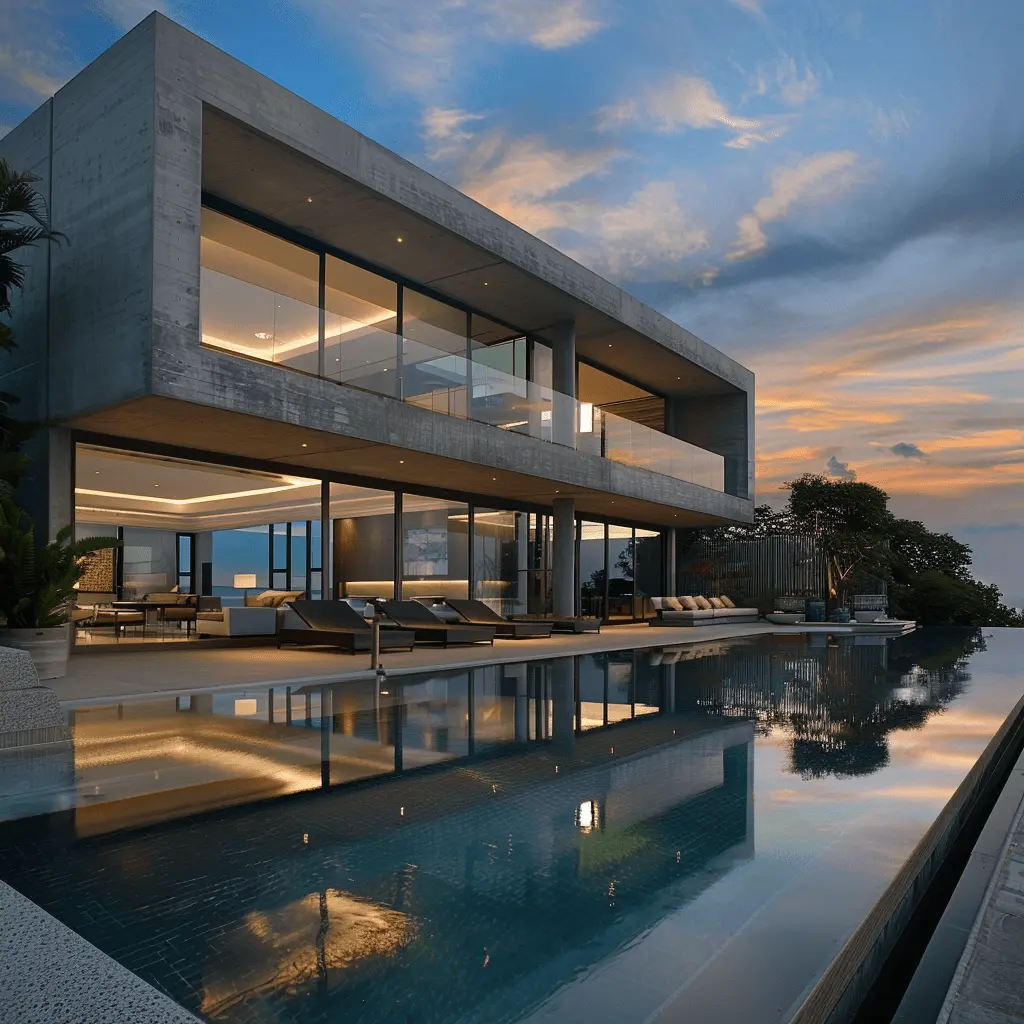 Villa contemporaine vue océan